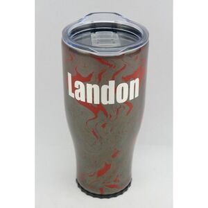 VGC Hogg 30 Oz Stainless Tumbler Thermos Custom Personalized Name Landon W/Straw